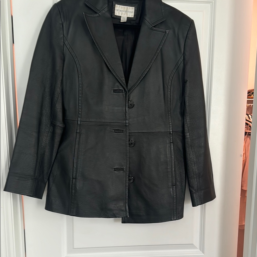 Worthington Black Leather Jacket Timeless Style